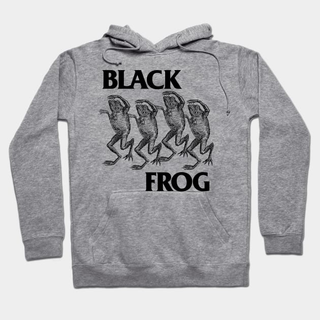 Black Frog - Punk Froggie Tribute Hoodie by DankFutura